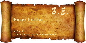 Benyo Eszter névjegykártya